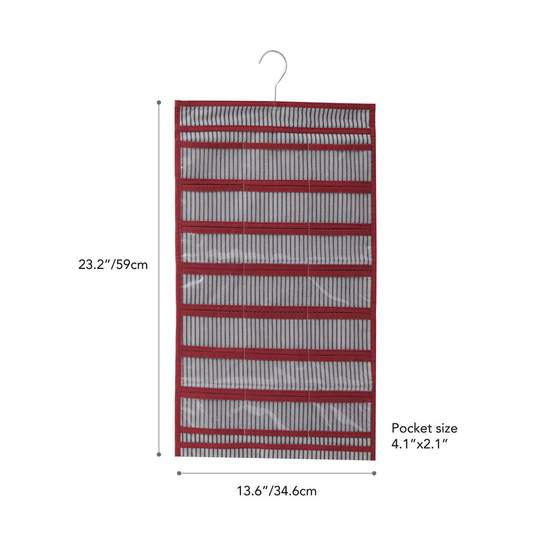 [Australia] - Elegant Home Fashions Jewelry Hanging Organizer, Stripe/Red 