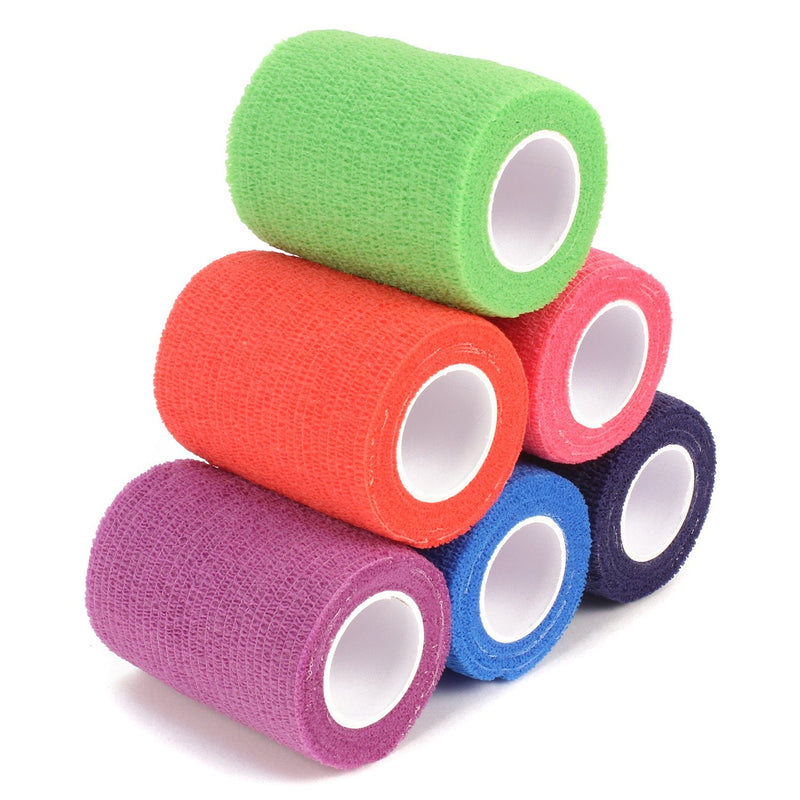 [Australia] - Ever Ready First Aid Self Adherent Cohesive Bandages 3" x 5 Yards - 6 Count, Rainbow Colors 6 Count (Pack of 1) 