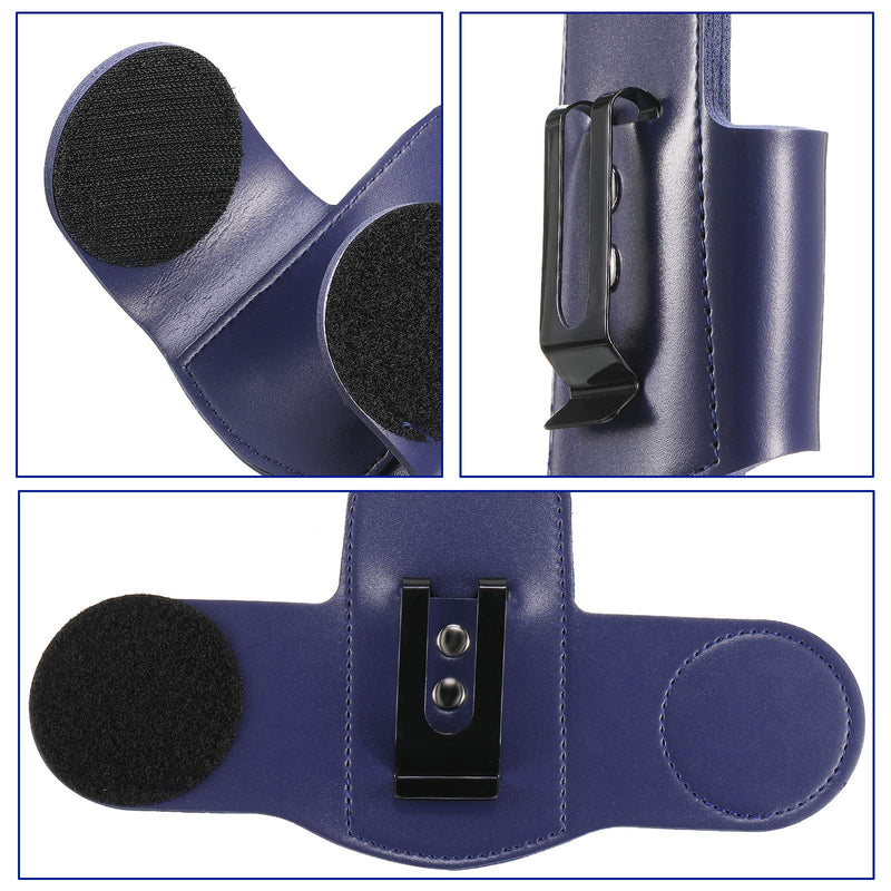 [Australia] - Artificial Leather Stethoscope Holder Handmade Stethoscope Hip Holder with Clip to Protect from Neck Carrying or Loss for Holding Your Stethoscope (Blue,1 Piece) 