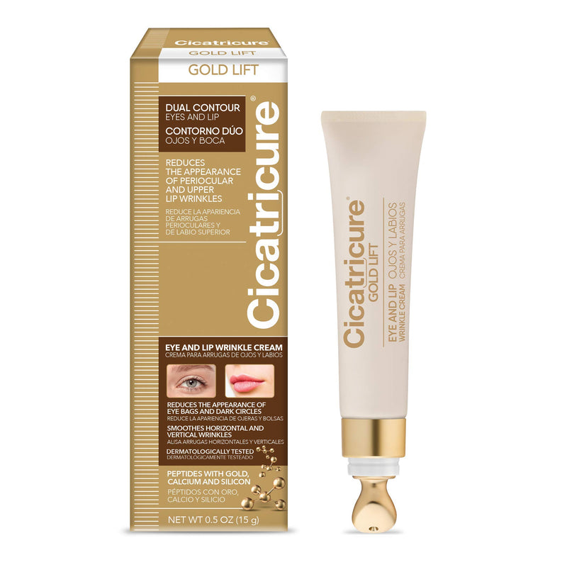 [Australia] - Cicatricure Gold Lift Dual Contour Eye and Lip Wrinkle Cream, 0.5 Ounce Eye and Lip Cream 0.5 Ounce (Pack of 1) 