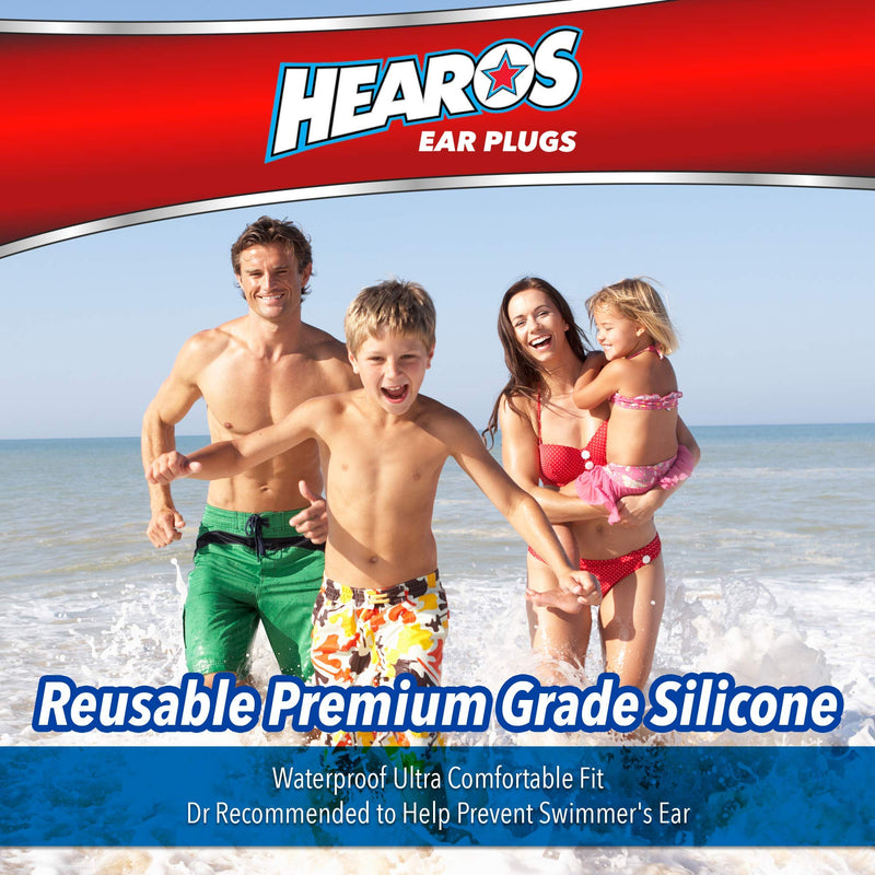 [Australia] - HEAROS Reusable Kids Ear Plugs for Swimming - Floating Silicone Putty, One Size Fits All Mouldable for Ultimate Comfort, Waterproof to Prevent Swimmers Ear, 6 Pairs with Case NRR 22 Hearing Protection 