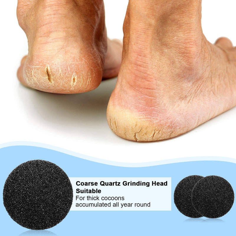 [Australia] - 20 Pieces Regular Coarse Replacement Pads for Portable Electric Foot Grinder Foot File Refills Vacuum Adsorption Electric Callus Remover Hard Skin Grind Head for Cracked Heels Dead Skin (Black) Black 