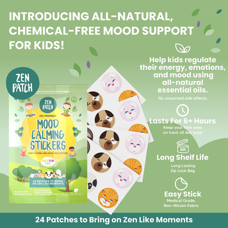 [Australia] - The Natural Patch Co. ZenPatch Mood Calming Stickers for Kids and Adults (24 Pack) � The Natural Patch - All Natural, Chemical and Drug Free, Mood Support for Relaxation 