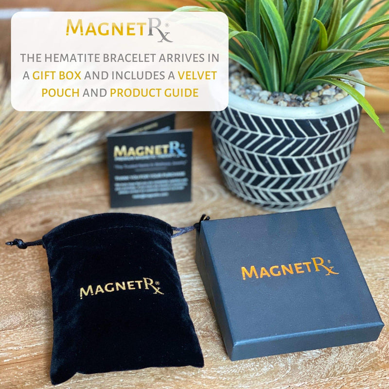 [Australia] - MagnetRX® Hematite Magnetic Bracelet - Beaded Magnetic Hematite Bracelets (Bali 8mm Bead) Bali 8mm Bead 