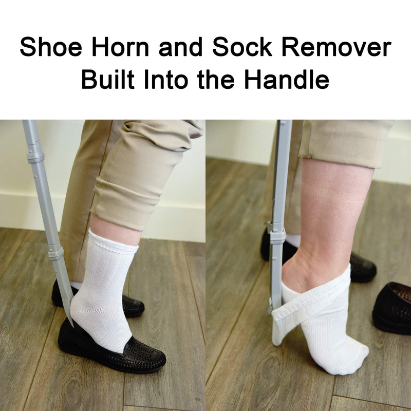 [Australia] - Sock Ox - Extended Length Sock Remover and Long Shoe Horn - Easy On and Off Stocking Slider - Dressing Aid for Senior Men and Women 