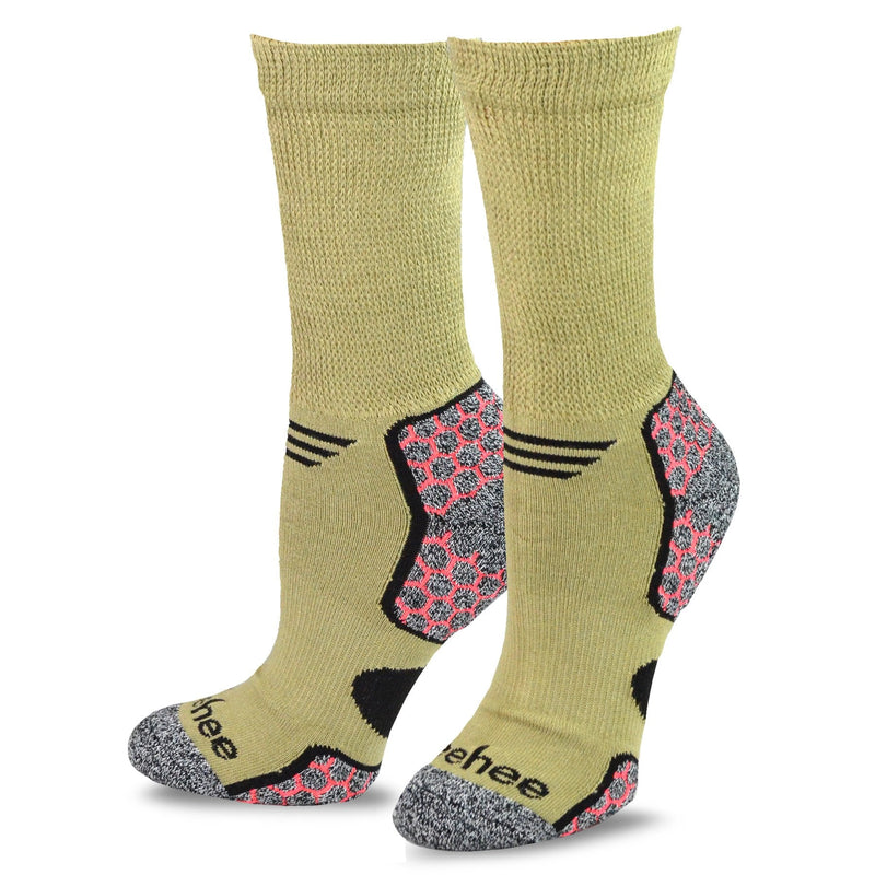[Australia] - TeeHee Viscose from Bamboo Cushion Crew Diabetic Socks for Women and Men Multipack Large Basic_6pair 
