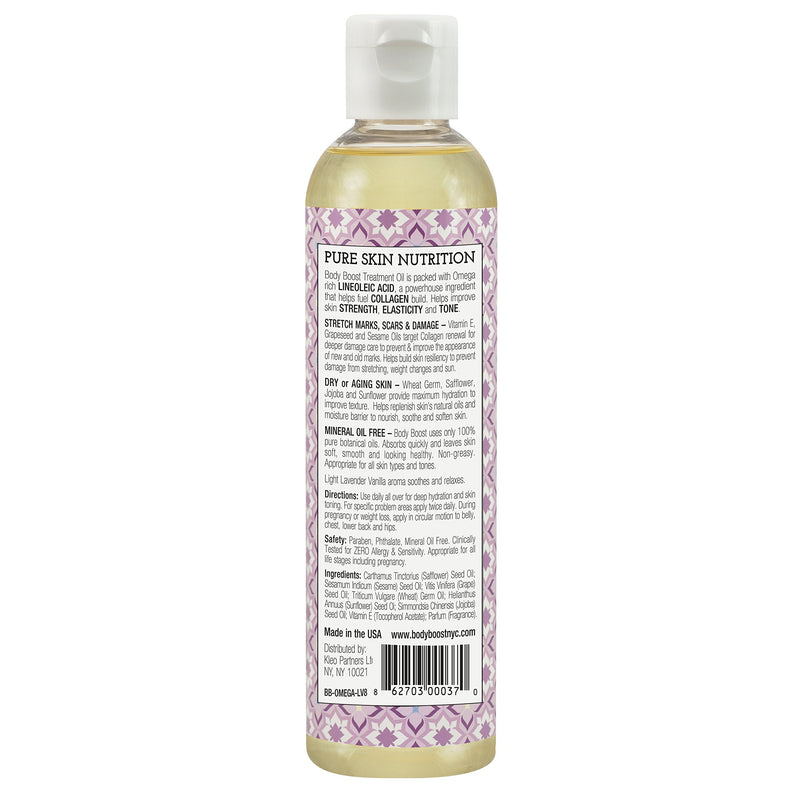 [Australia] - Body Boost Lavender Vanilla Stretch Mark Oil 8oz- Repair Stretch Marks and Scars- Pregnancy and Nursing Safe- Vegan 