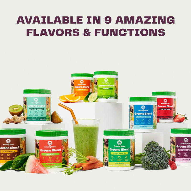 [Australia] - Amazing Grass Greens Blend Antioxidant: Super Greens Powder Smoothie Mix with Spirulina, Beet Root Powder, Elderberry, Bilberry, Prebioitics & Probiotics, Sweet Berry, 30 Servings (Packaging May Vary) Antioxidant Berry 30 Servings (Pack of 1) 