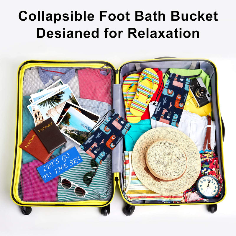 [Australia] - Foot Bath Basin Portable Travel Collapsible Foot Basin Folding Foot Bath Tub Soaking Feet Bucket for Camping Washing 