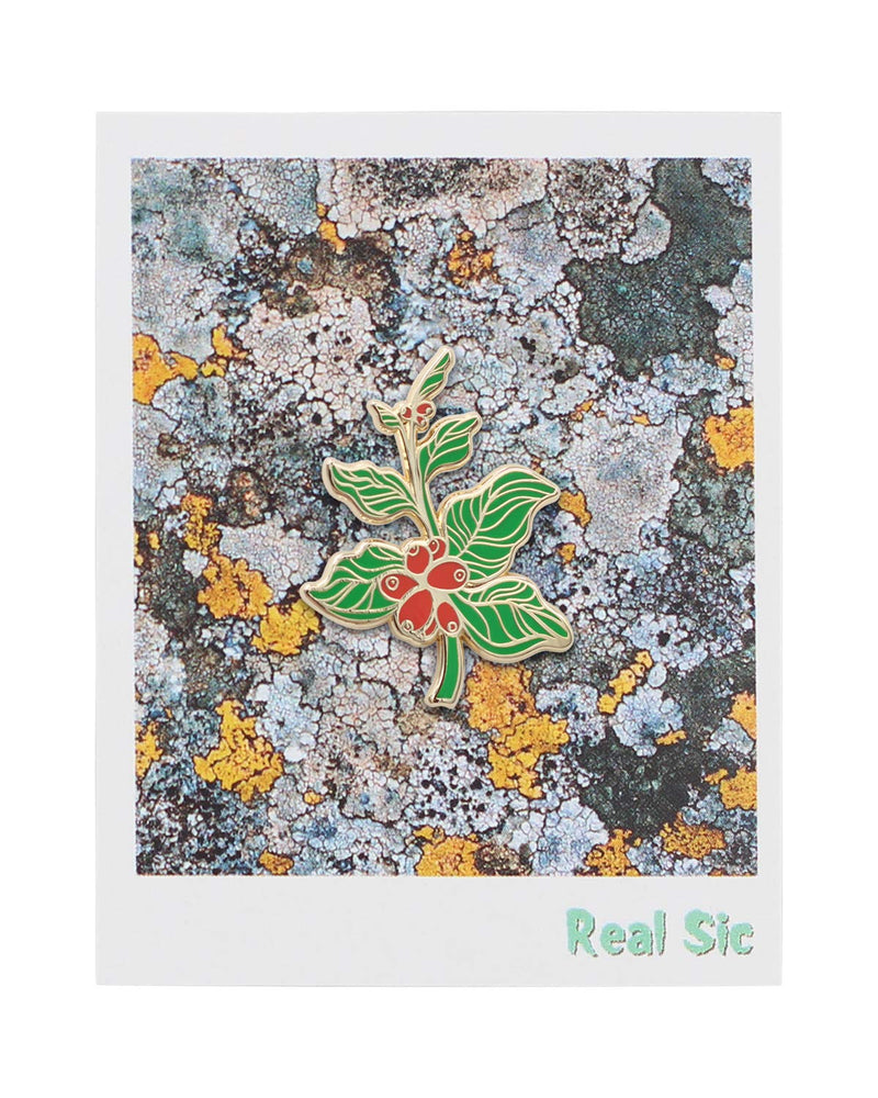 [Australia] - REAL SIC Coffee Berry Enamel Pin, Coffee Branch Lapel Pin, Jewelry Quality Coffee Lovers Brooch Lapel Pin for Jackets, Backpacks, Hats, Bags & Tops Color 