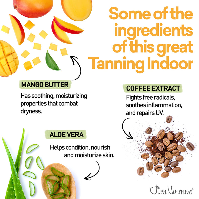 [Australia] - Just Nutritive | Indoor Tanning Lotion | Body Tanning Lotion | Natural Sun Tan Lotion | Moisturizer Tanning Lotion For Long-Lasting Tan | 8 Oz 
