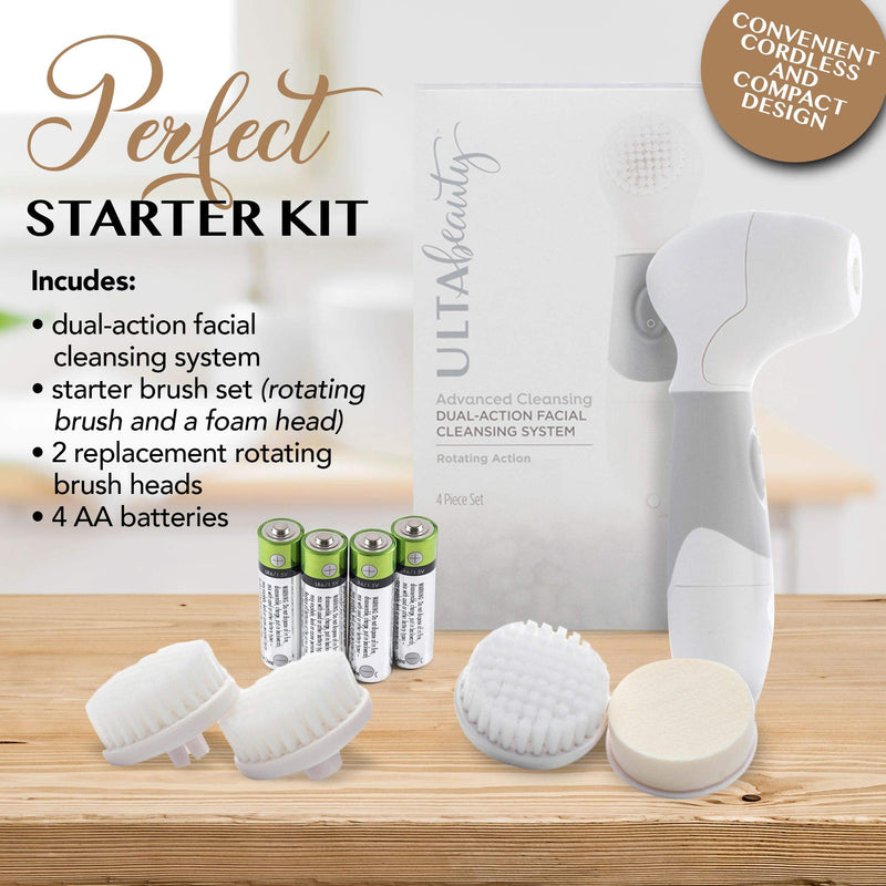 [Australia] - ULTA Beauty Advanced Cleansing Dual-Action Facial Cleansing System and One Set Replacement Brushes 