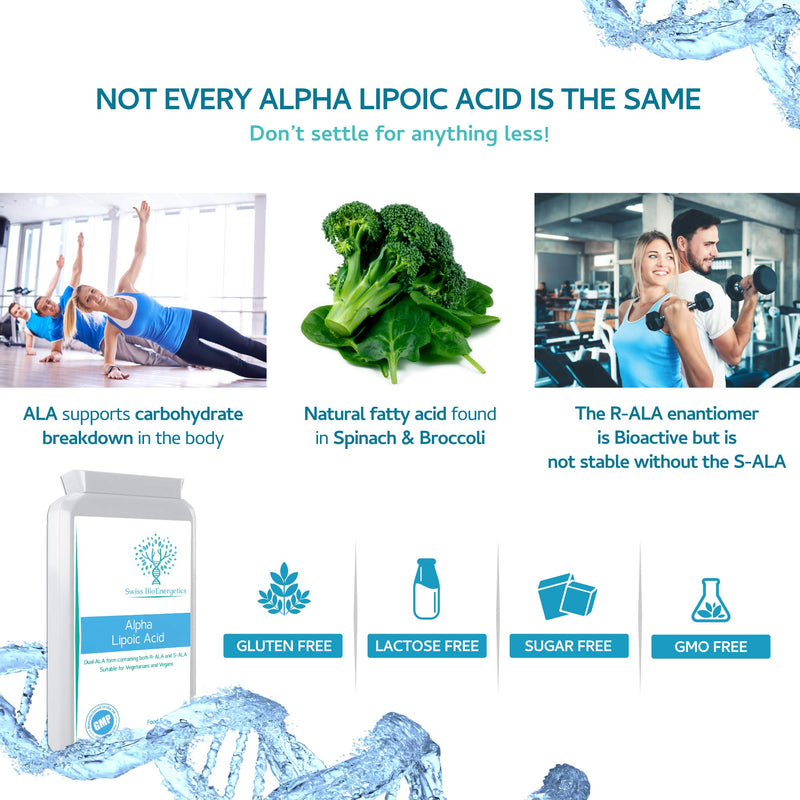[Australia] - Alpha Lipoic Acid 300mg 120 Capsules – Dual ALA (Both R-ALA and S-ALA) - UK Manufactured 