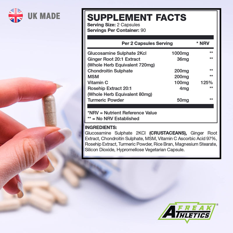 [Australia] - Glucosamine and Chondroitin High Strength Complex - with MSM, Rosehip, Ginger & Turmeric 