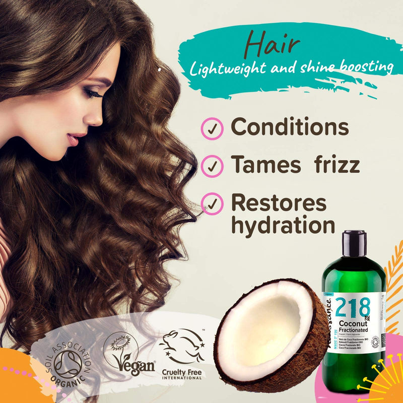 [Australia] - Naissance Fractionated Coconut Oil 500ml Certified Organic 100% Pure (Packaging May Vary) 