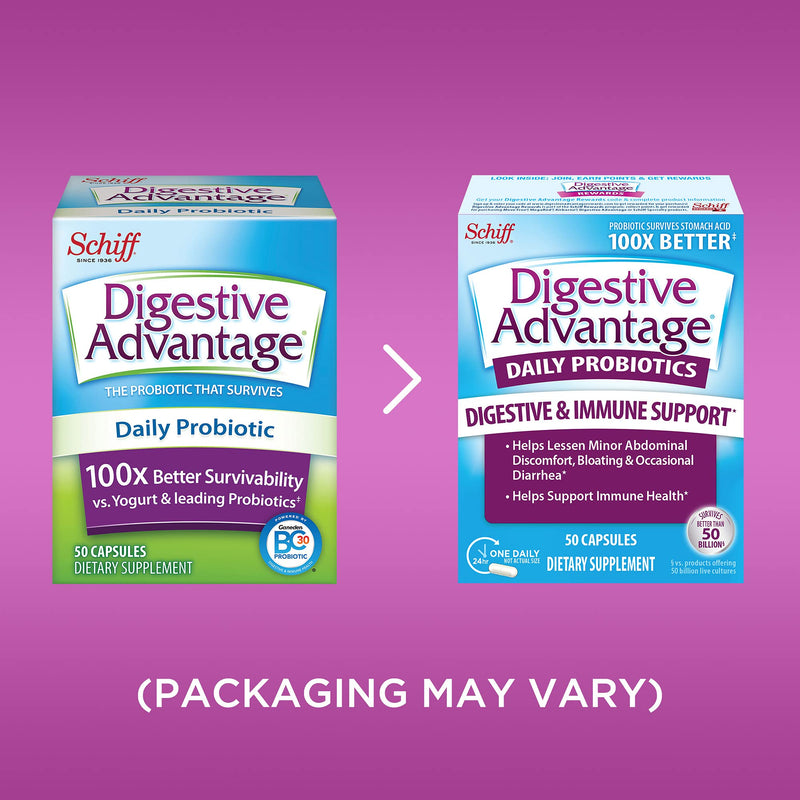 [Australia] - Daily Probiotic Capsules For Digestive Health & Gut Health, Digestive Advantage Probiotics For Men and Women (50 count box) 50 Count (Pack of 1) 