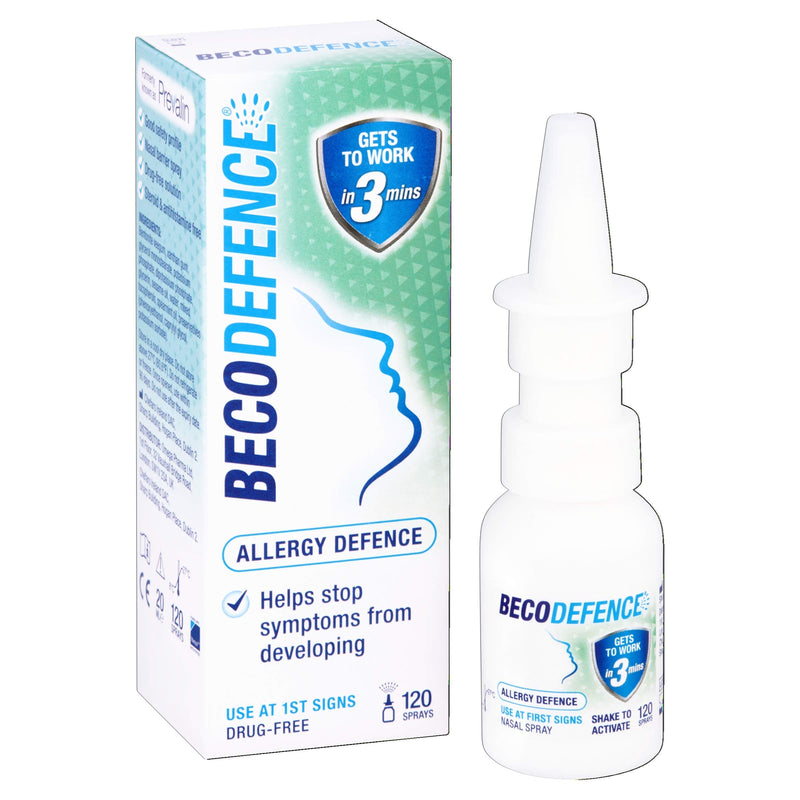 [Australia] - Becodefence, Nasal Spray – AllergyHay Fever Defence from the First Signs of Symptoms – Gets to Work in 3 Minutes NonDrowsy 120 Sprays, 20 ml Adult 