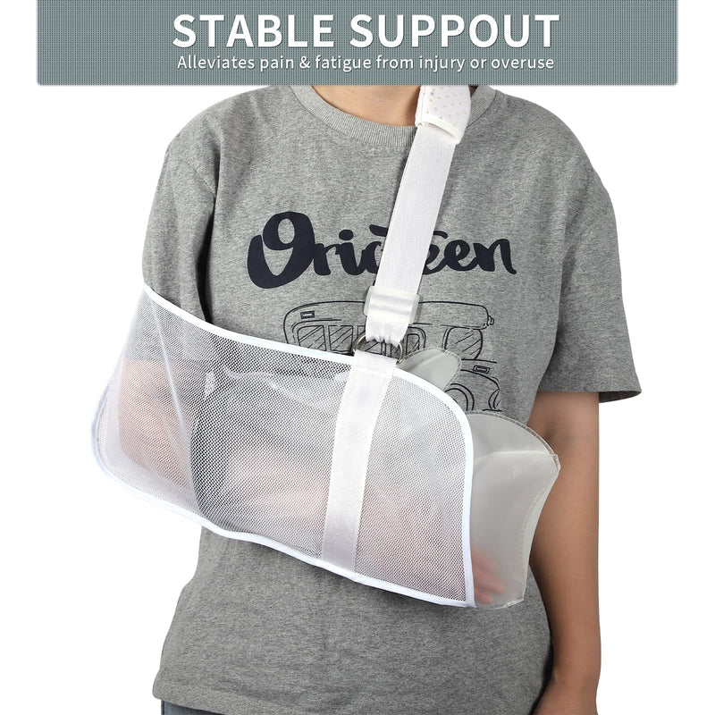 [Australia] - Breathable Mesh Arm Sling for Shower, Arm Sling Shoulder Immobilizer Rotator Cuff Wrist Elbow Forearm Support Brace, Arm Sling Elbow Support - Left and Right Arm for Men and Women, Adjustable Immobilizer for Shower, Stabilizer for Elbow, Dislocation 