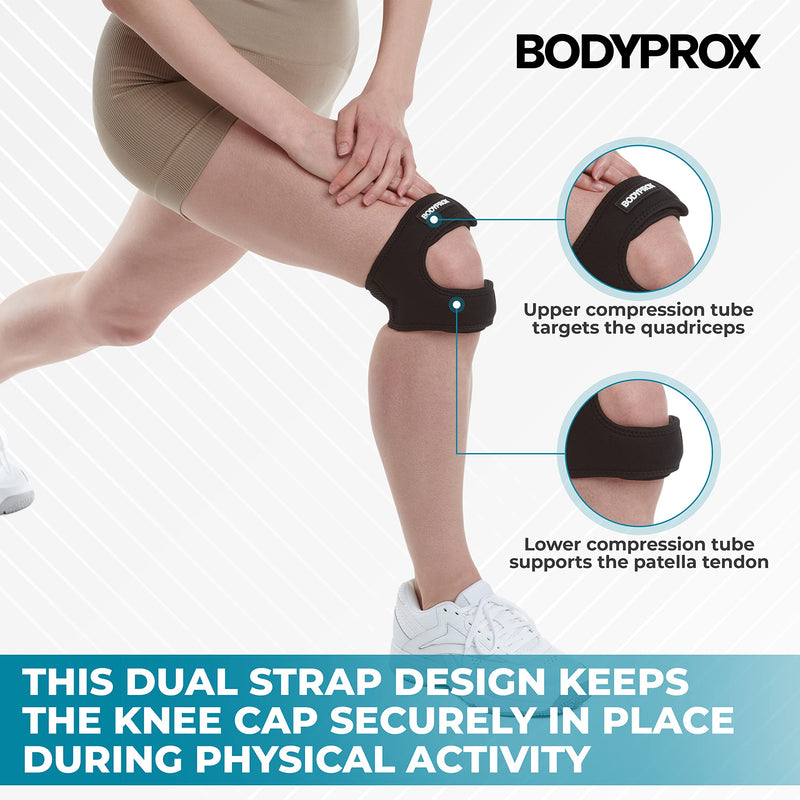 [Australia] - Patellar Tendon Support Strap (Small/Medium), Knee Pain Relief Adjustable Neoprene Knee Strap for Running, Arthritis, Jumper, Tennis Injury Recovery, S/M S/M (Pack of 1) 