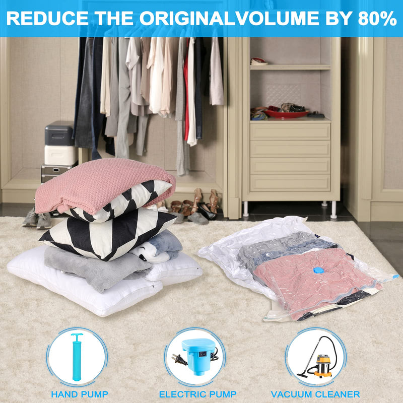 [Australia] - Uhogo Vacuum Storage Bags, 6 Pack Large Vacuum Bags 80x60cm, Double Zip Seal Reusable for Clothes, Duvets, Bedding, Pillows, Blankets, Suitcase, Travel 6 Large 80x60cm 