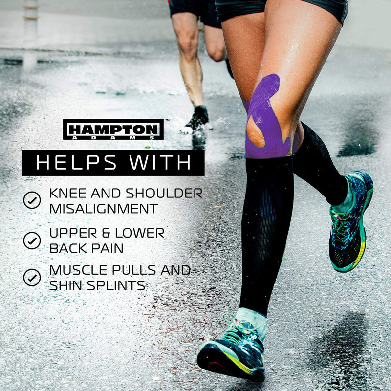 [Australia] - (135 Feet) Bulk Kinesiology Tape Waterproof Roll Sports Therapy Support for Knee, Muscle, Wrist, Shoulder, Back / Original Uncut Premium Therapeutic Elastic & Hypoallergenic Cotton - (Purple) 