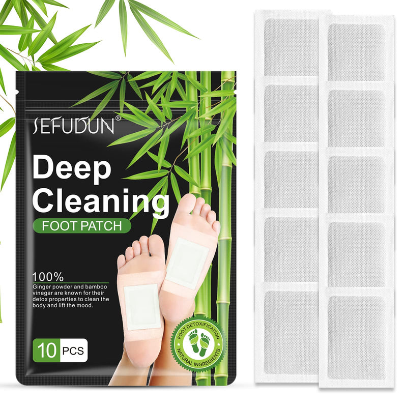 [Australia] - Detox Foot Patches for Stress Relief & Deep Sleep, Detox Foot Patches, 10Pcs Detox Foot Pads with Natural Bamboo Vinegar to Remove Body Toxins 