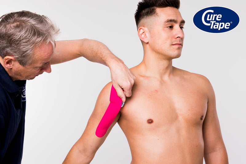 [Australia] - CureTape Classic 5cm | Waterproof Kinesiology Tape | Medical Kinesiology Tape | Increase Mobility & Performance | Reduce Joint Pain | Recover Faster | Pink 