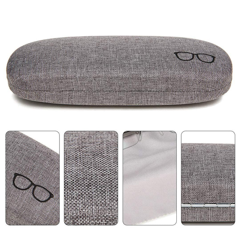 [Australia] - Kono Hard Shell Eyeglasses Case Portable Protective Case for Glasses and Sunglasses Storage Grey 