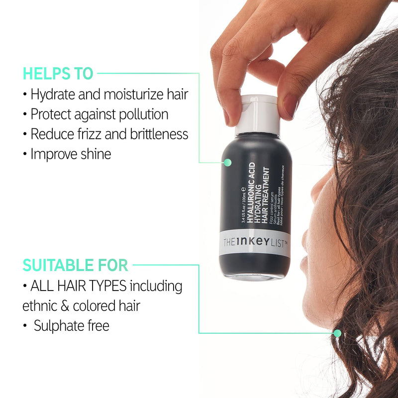 [Australia] - The INKEY List Hyaluronic Acid Hydrating Hair Treatment to Reduce Frizz and Brittleness to Improve Shine 100ml 