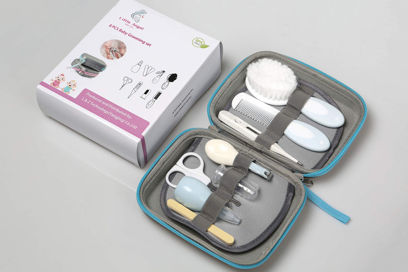 [Australia] - Little Angel Baby Grooming Kit,Baby Health Care Kit,10PCS Baby Care Kit with Nice Compact Case,Ideal for Newborn, Baby and Infant,Blue 