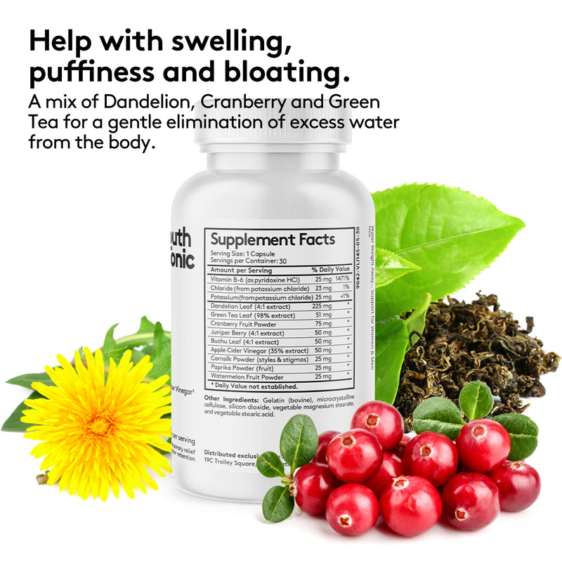 [Australia] - Water Retention Pills for Women PMS Period Perimenopause | Natural Diuretics for Water Loss to Relief Swelling & Belly Bloating | Balance Body Water Weight for Excess Fluid & Female Hormonal Support 