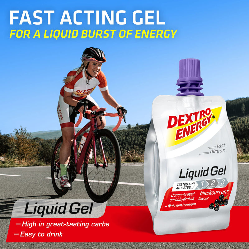 [Australia] - Dextro Energy Energy Gel | 6 Pack | High Carb Gel | Liquid Burst of Energy | Non-Sticky | for Running or Cycling | Energy Gel Blackcurrant | Vegan 
