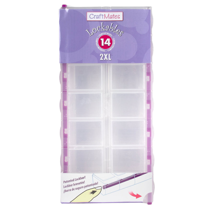 [Australia] - Pill, Medicine, Vitamin, Organizer Box | Weekly and Storage | 14 Locking Compartments | Clear Lids | Craft Mates | Apothecary Products 