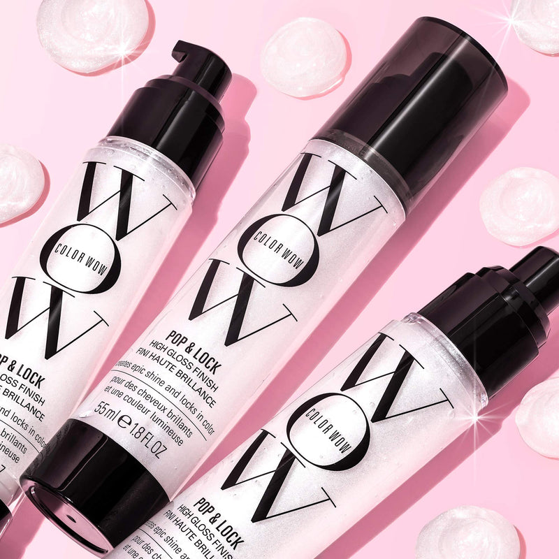 [Australia] - Color Wow Pop + Lock Frizz Control + Glossing Serum – Anti-frizz serum with heat protection; Seals split ends; Moisturises; Silkens and shines dull, dehydrated hair 