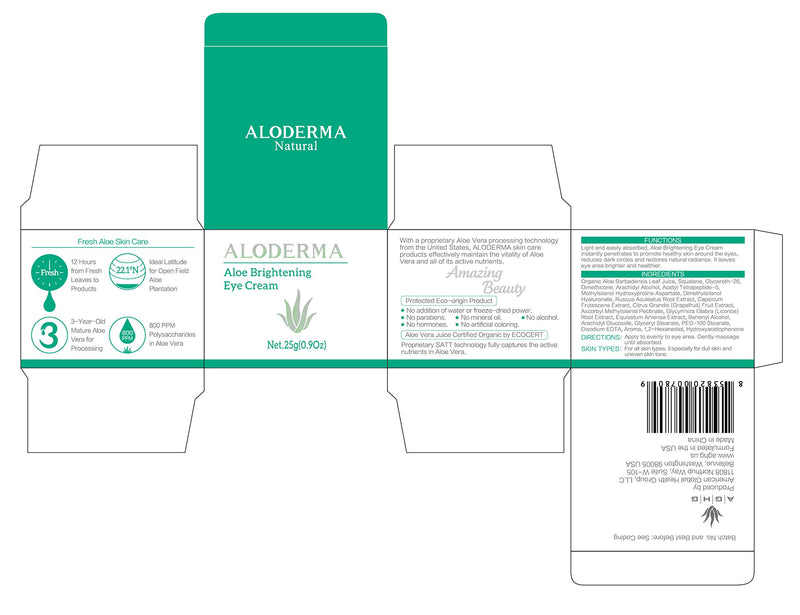 [Australia] - ALODERMA Brightening Eye Cream, 25g, Made with 87% Pure Organic Aloe Juice, All Natural Ingredients, Brightening and Firming Natural 