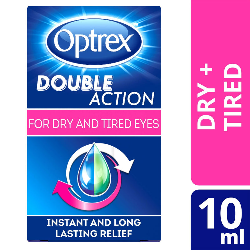 [Australia] - Optrex Double Action Eye Drops For Dry And Tired Eyes, Rehydrating And Lubricating Eye Relief Drops, 10ml. Single 