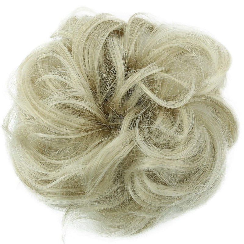 [Australia] - PRETTYSHOP Scrunchy Scrunchie Bun Updo Hairpiece Hair Ribbon Ponytail Extensions Light Blonde #25H613 G14A 