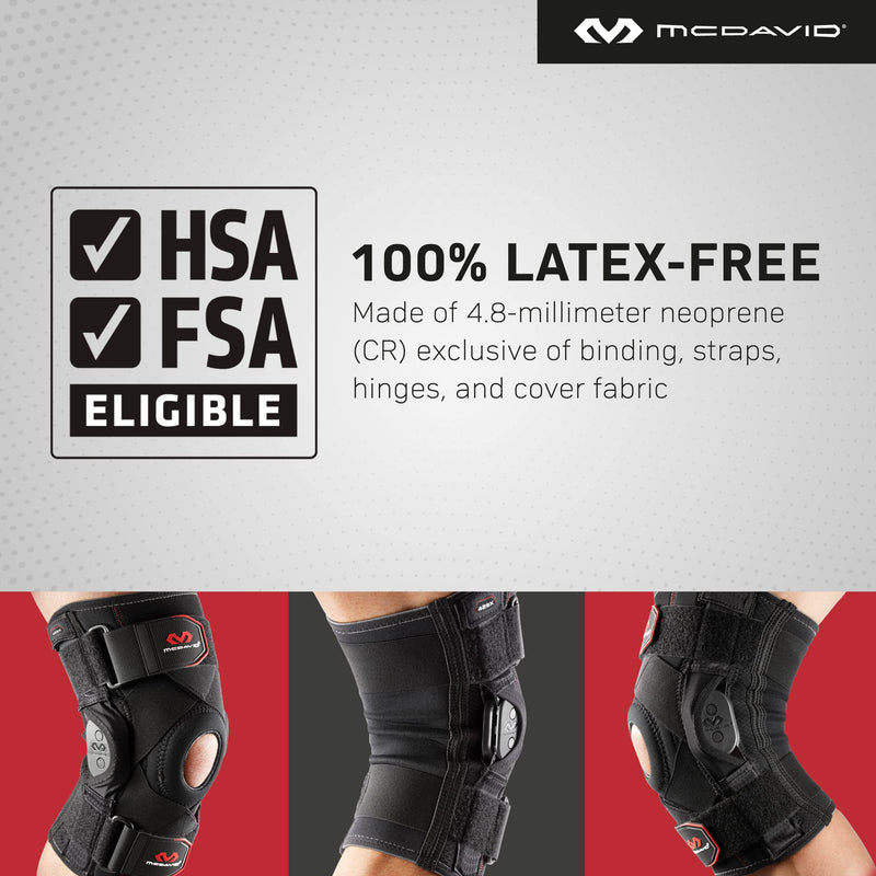 [Australia] - McDavid Maximum Support Knee Brace with Hinges (429X). Compression and Stability Straps for ACL, LCL, Arthritis, Tendonitis, MCL, Patella. Left and Right. Men and Women. Medium 