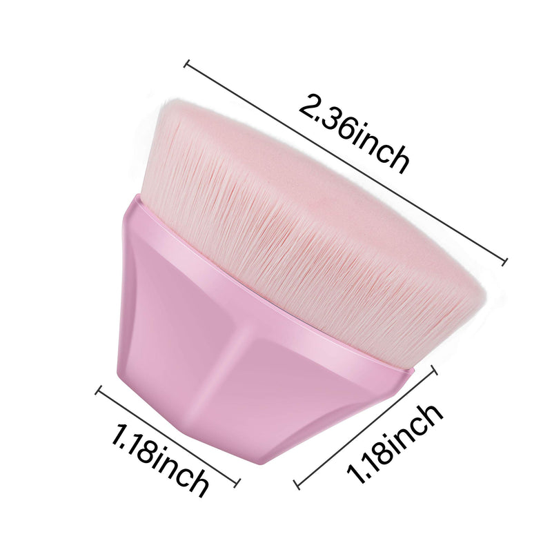 [Australia] - GODR7OY Foundation Makeup Brush with Portable Case（Pink） 