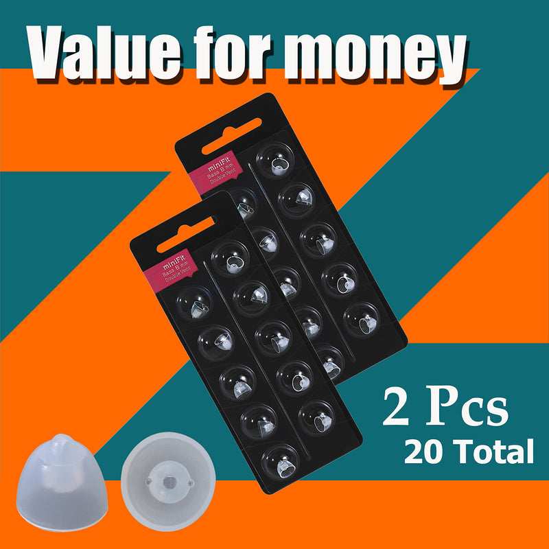 [Australia] - Hearing Aid Domes for Oticon Replacements,Oticon Minifit Double Vent Bass Domes (8 mm/2 Pack）,Universal Domes for Oticon Hearing Aid Supplies 