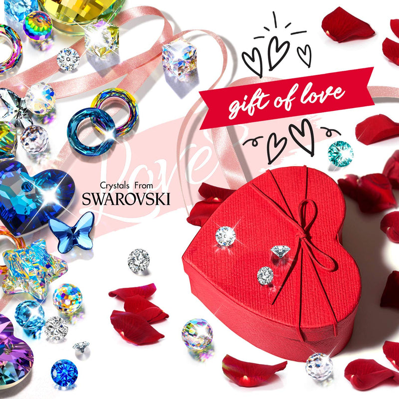 [Australia] - Kate Lynn Jewelry for Women Heart to Heart Pendant Necklaces Crystals from Swarovski Necklaces for Mom Christmas Birthday Gifts for Her 17"+2" with Gift Box ❤️gifts for women❤️ 