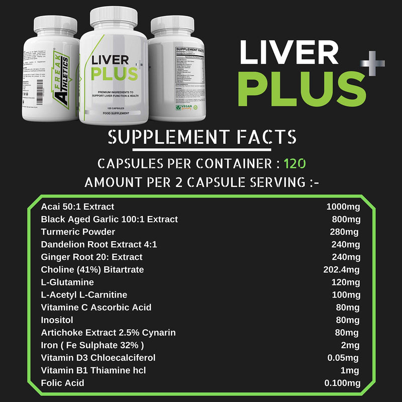 [Australia] - Liver Plus+ Liver Support Supplement - Liver Complex Including 15x Natural Active Ingredients - Premium Liver Support UK Made 