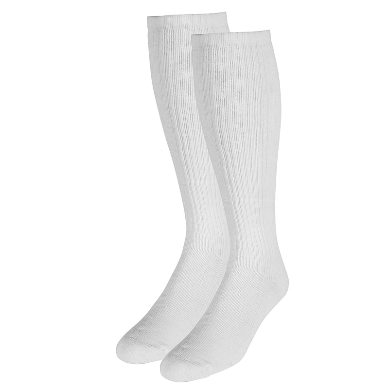 [Australia] - Truform Medical Compression Socks for Men and Women, 8-15 mmHg Knee High Over Calf Length X-Large (1 Pair) White 