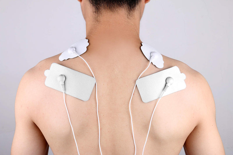 [Australia] - Belifu TENS Unit Electrode Pads Reusable Self-Adhesive Replacement Massage Pads Latex Free, Standard Connection Snap on 3.5mm Cable for Tens EMS Massager 