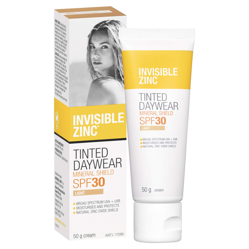 [Australia] - Invisible Zinc Light Tinted Daywear SPF 50+ - Daily Moisturizer With Sun Protection & Sheer Foundation To Nourish & Prevent Appearance Of Premature Aging Caused By Harmful UV Rays - 50g 