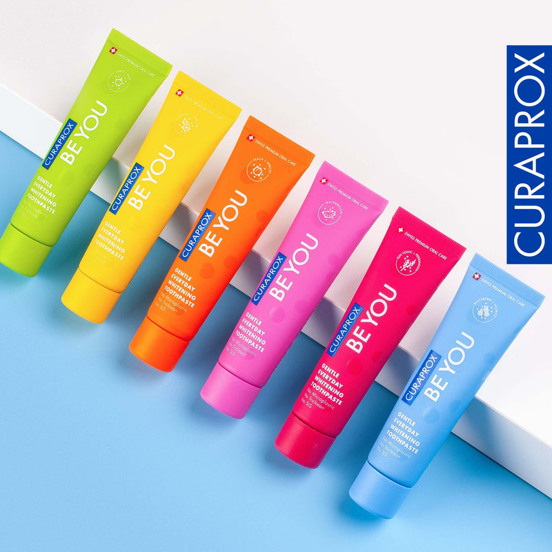 [Australia] - Curaprox Be You Peach + Apricot Toothpaste 60ml - Gentle Everyday Whitening Toothpaste - SLS Free, Microplastic Free, Triclosan Free, Fluoride Toothpaste 60 ml (Pack of 1) 