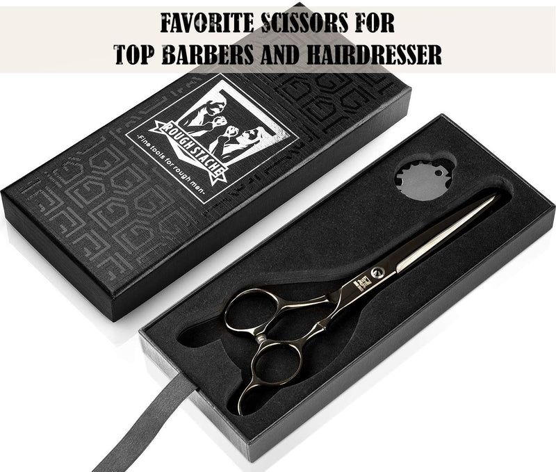 [Australia] - Professional Black Titanium Hair Scissors - Barber Hair Cutting Scissors - 6.5 inch Razor Edge Hair Cutting Shears for Salon - Made from Stainless Steel Cutting Hair Scissors Black 