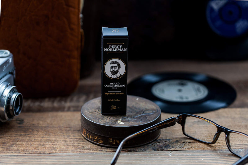 [Australia] - Beard Oil by Percy Nobleman - 99% Naturally Derived Signature Scented Blend. Beard Conditioning Oil With a Special Mixture of Quality Ingredients that Softens and Conditions your Facial Hair. (30ml) 
