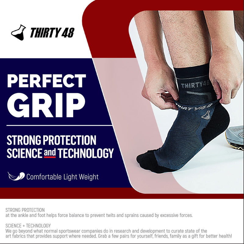 [Australia] - Thirty48 Plantar Fasciitis Compression Socks(1 or 2 Pairs), 20-30 mmHg Foot Compression Sleeves for Ankle/Heel Support, Increase Blood Circulation, Relieve Arch Pain, Reduce Foot Swelling Black (1 Pair) Small 