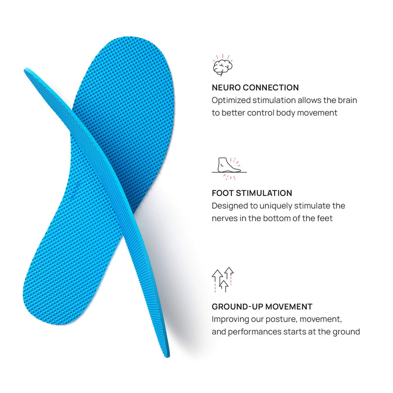 [Australia] - Naboso Activation Sensory Insole, Thin Men's and Women's Textured Anti-Fatigue Shoe Inserts That Best Stimulate The Feet to Improve Posture, Balance, and Foot Strength. Medium (Pack of 1) 